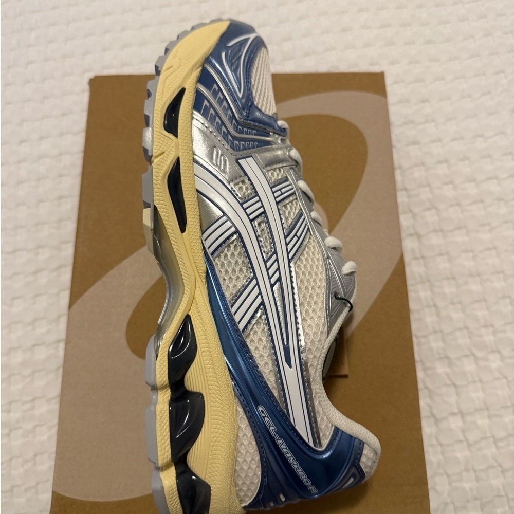 Asics Blue and Cream Athletic Sneakers